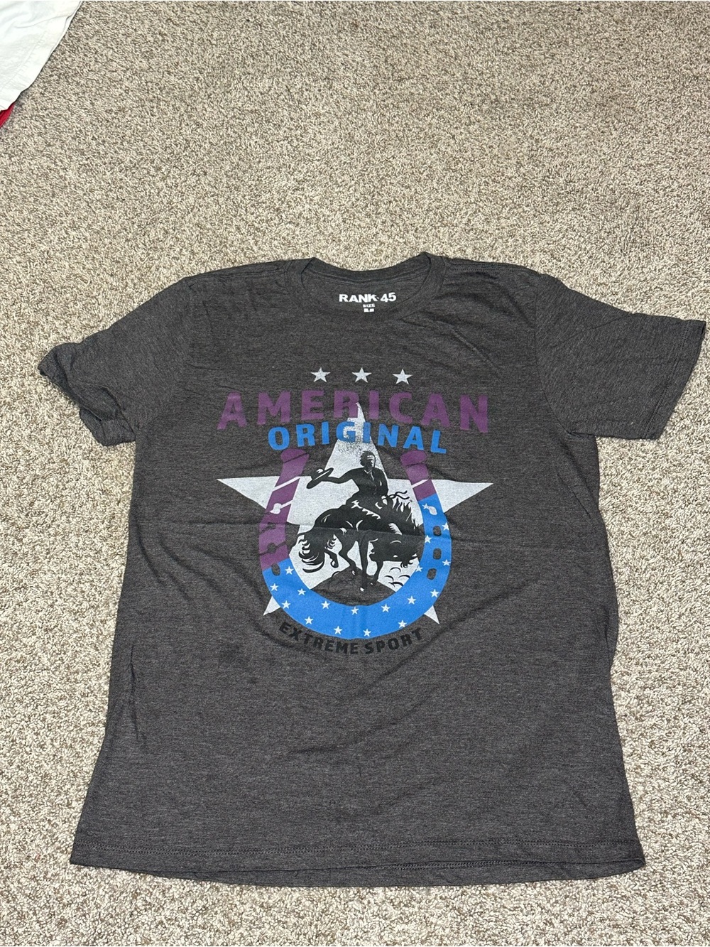 Rank 45 Men's Charcoal 'American Original' Graphic Tee
